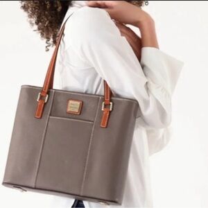 Dooney & Bourke Taupe and Tan Tote Bag 
Complete With Dust Bag